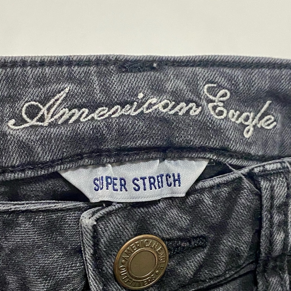 American Eagle black wash jeans, Size 8
